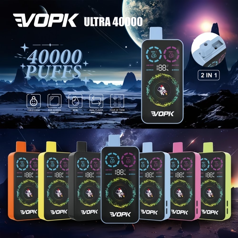 VOPK ULTRA 40000 Puff Double Flavor Disposable Vape Pod 40K Vaper Pen